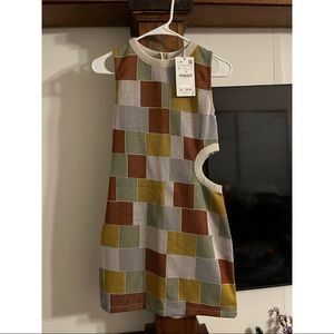 Zara patchwork cut out dress